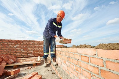 ziegelhaus wird gebaut