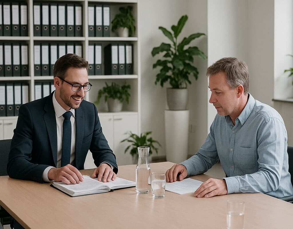 steuerberater mit klient
