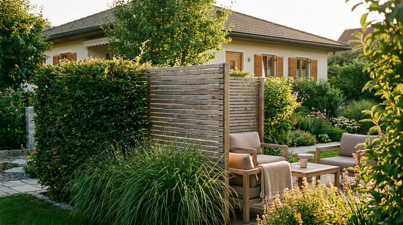 Sichtschutz im Garten – Ideen, Materialien und Regeln für Österreich