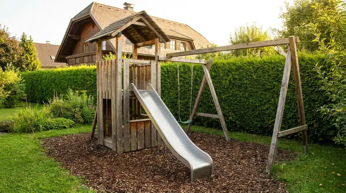 Spielturm im Garten: Sicherheit, Fallschutz, Kosten und Bewilligung