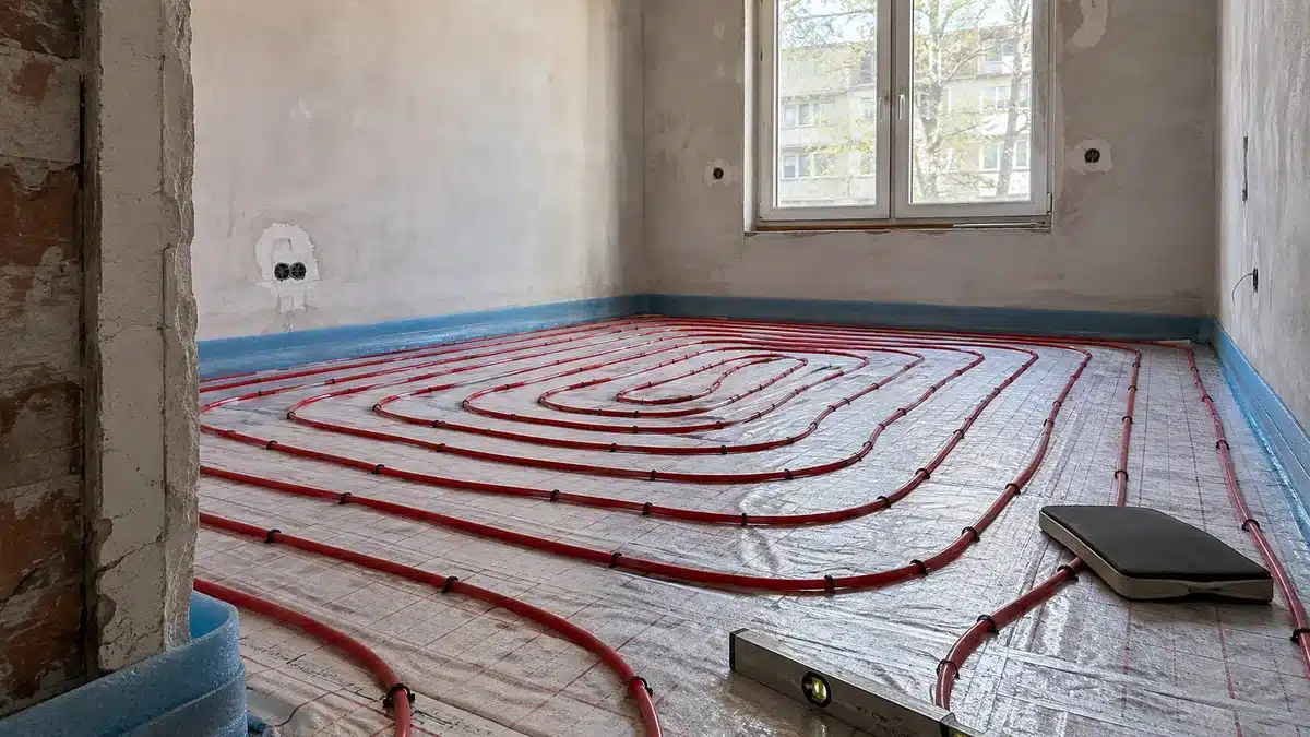 Fußbodenheizung wird nachträglich verlegt